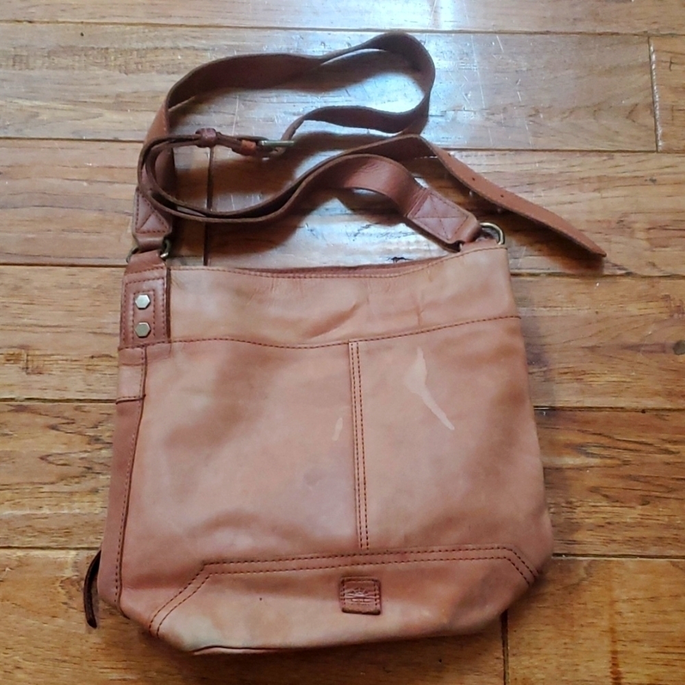 C&C California brown leather bucket bag